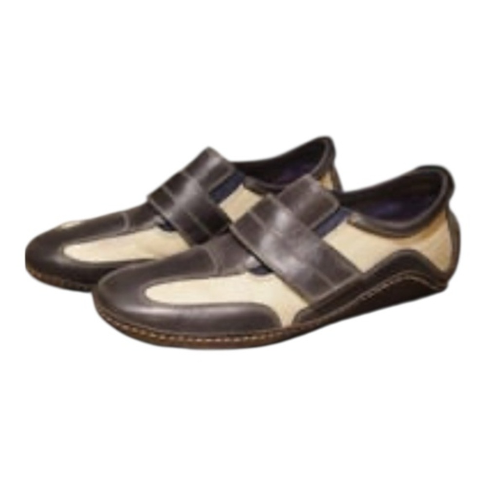 Cole Haan G Series Nike Air Infinity Strap  Brown Cream Leather Canvas 10.5